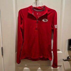San Francisco 49ers red half zip